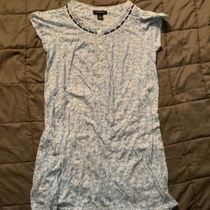 Blue flowered night gown